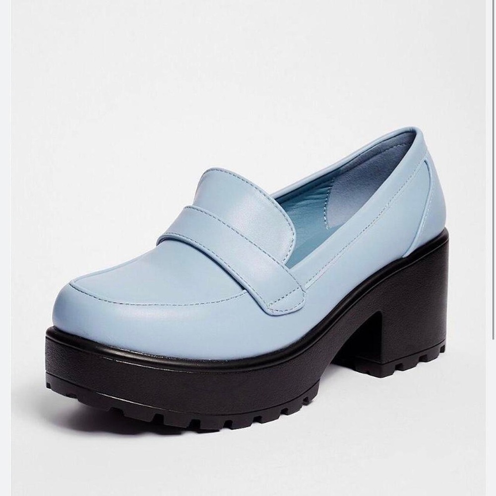 Nasty Gal Light Blue Chunky Loafers